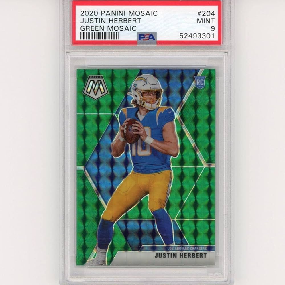 Amazon.com: Graded 2020 Panini Mosaic Justin Herbert #204 Green Amazon.com: Graded 2020 Panini Mosaic Justin Herbert #204 Green